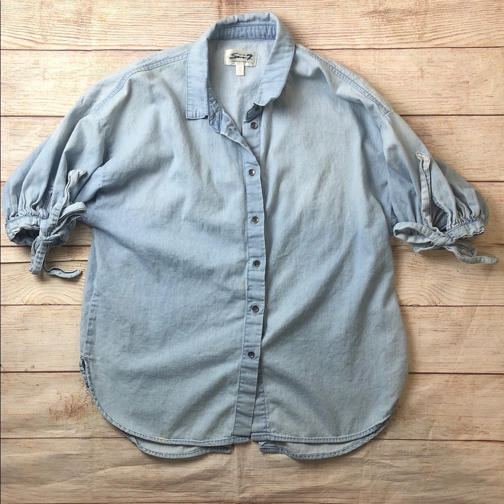 Seven7 Denim Blue Button-Up‎ Shirt 💚